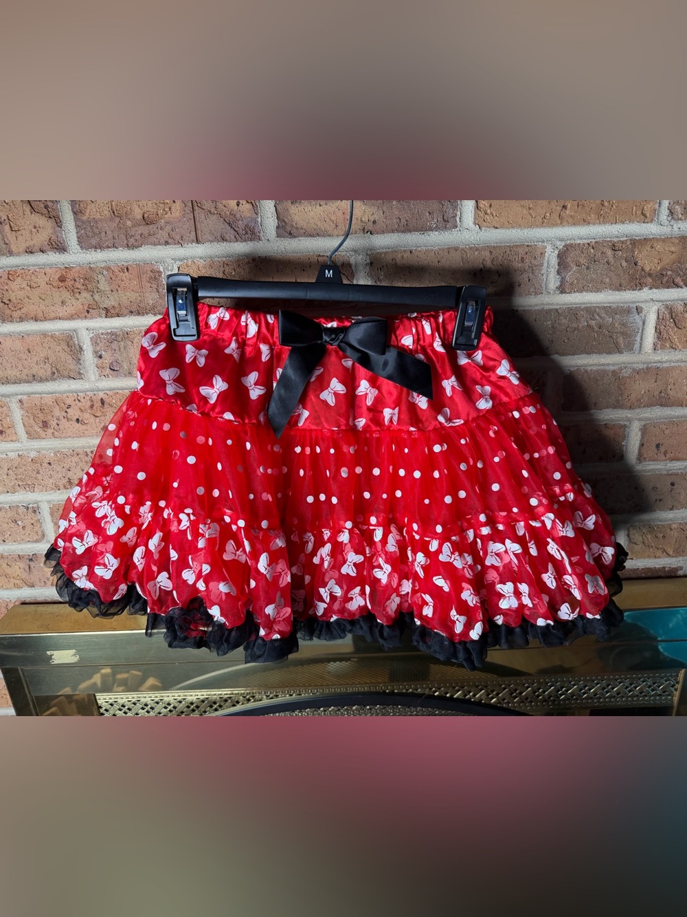 GIRLS SZ LARGE 14 DISNEY PARKS ADORABLE MINNIE MOUSE TRIPLE LAYER TULLE SKIRT
